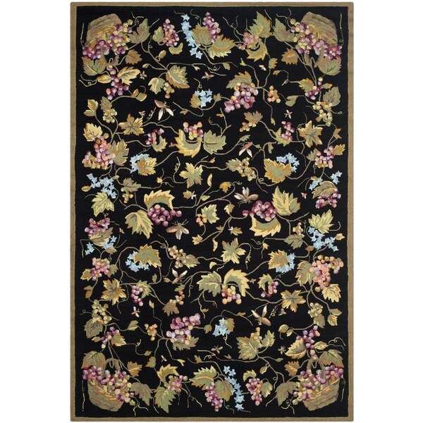 Safavieh Easy Care Medium Rectangle Area Rug, Black and Multi - 6 x 9 ft. EZC731A-6 - main